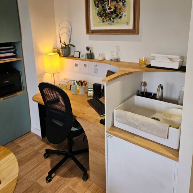 Conception réalisation de mobilier pour un bureau cabinet praticien de santé