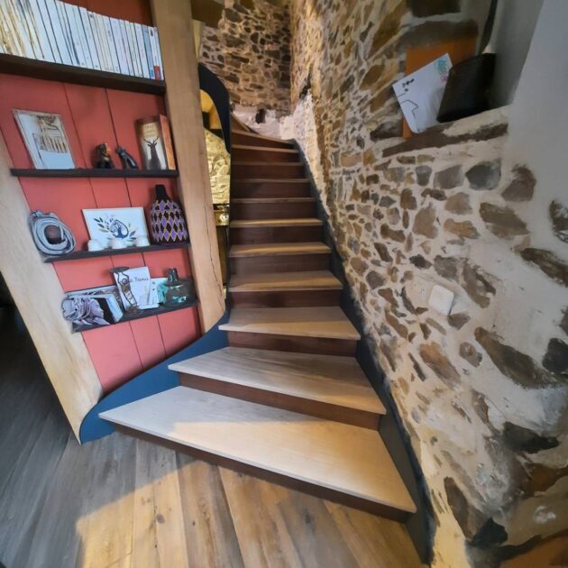 Remplacement d'escalier, fabrication sur mesure par un menuisier de Bouguenais