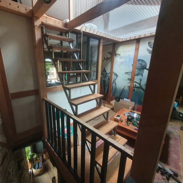 Escalier bois et métal sur mesure Loire atlantique Nantes
