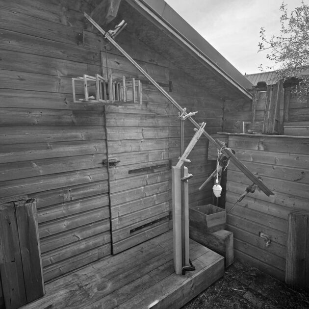 Lampe LE HERON luminaire type mobile avec contrepoid Menuisier Bouguenais