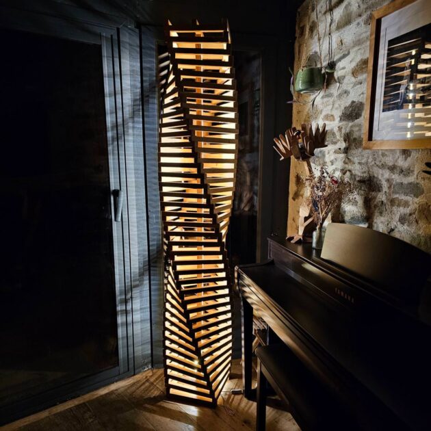 Effet visuel de la lampe ADN allumée