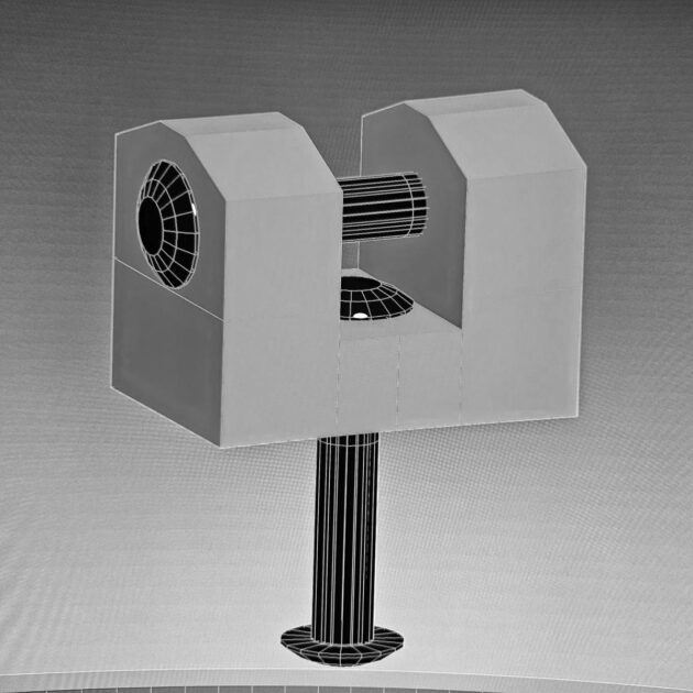 Vue 3D modélisée avant usinage par le menuisier designer bois