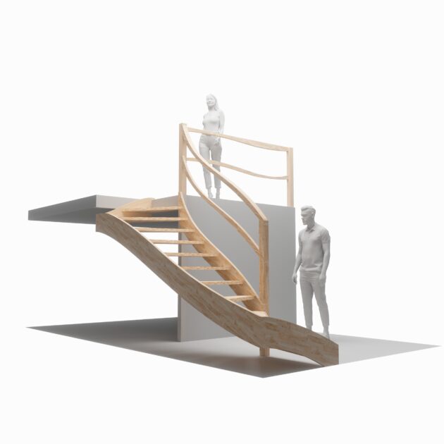 conception 3d avant fabrication escalier sur mesure