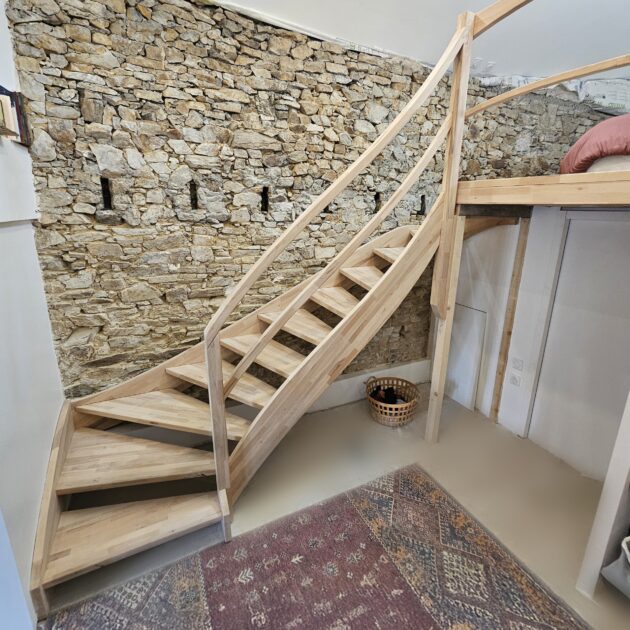 Menuisier concepteur d'escalier, modélisation 3D, bois massif, matériaux nobles